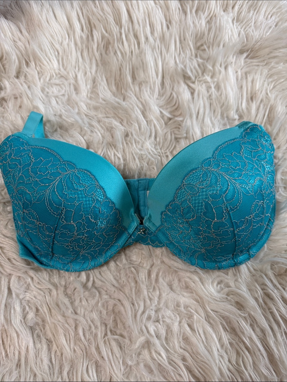 Fredericks of Hollywood Turquoise Push Up Bra 36C